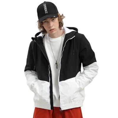 China ODM LOGO Spring Autumn Contrast Color QUICK DRY Custom Male Plus Size Bomber Outdoor Men Waterproof Anorak Jackets for sale