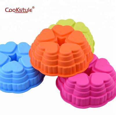 China Best Viable Selling Products Loving Heart Silicone Cake Mold For Silicone Tools for sale