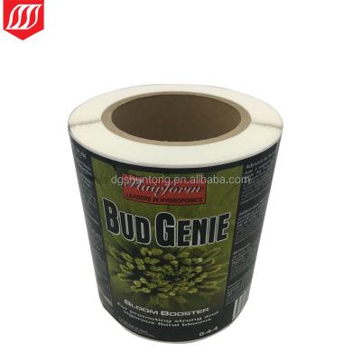 China Waterproof Adhesive Packaging Label Printing , Custom Roll Bottle Label Sticker For Organic Fertilizer for sale