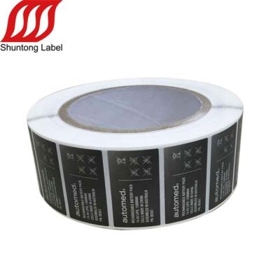 China Waterproof Heat Resistant Private Sticker Label Battery Silver Film Lead To Electrical Battery Labels for sale