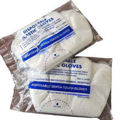 China HDPE Clear Color Pe Disposable Gloves Plastic Cleaning Gloves for sale