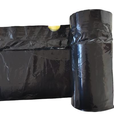 China Disposable Black Pe Plastic Sachet Garbage Packing Bag With Drawstring for sale