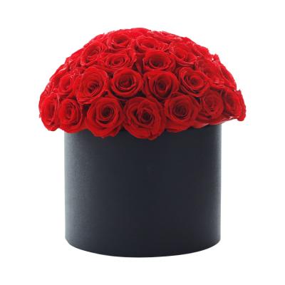 China Preserved Rose Heads flower arrangement of 52 roses in the box creative valentine's day gifts wholesale can be customized for sale