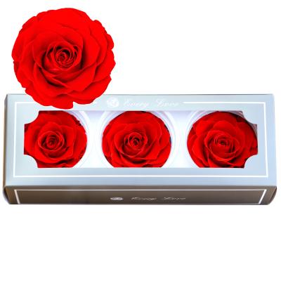 China Real Natural Roses Grade A Main Size 7-8 Cm Colors Over 30 Forever Preserved Rose Flower DIY Arrangement Box Eternal Gift Box for sale