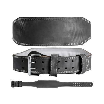 China Accept Custom Made Gym PU Weightlifting Weightlifting Leather Belt Custom Made Genuine Leather Belt Adjustable Belt Protector for sale