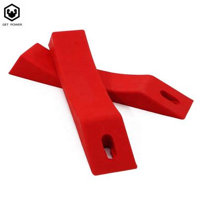 China Wholesale Portable Silica Gel Barbell Rubber Wedge For Safety Loading And Landing Weights for sale