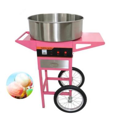 China Electric Automated Commercial Snack Factory High Efficiency Cotton Candy Machine Cotton Candy Floss Stainless Steel Machine Cart for sale