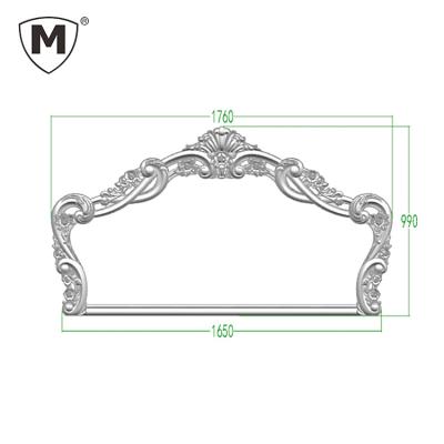 China 10#1M5 10#1M8 Waterproof Full Size Upholstered Headboard Antique Style Frame for sale