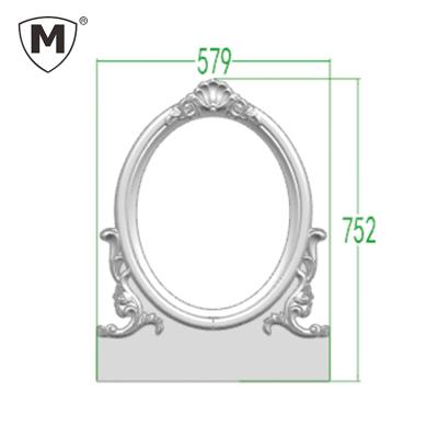 China ABS 44# Waterproof Home Decor Wall Mount Oval Frame Mirror for sale