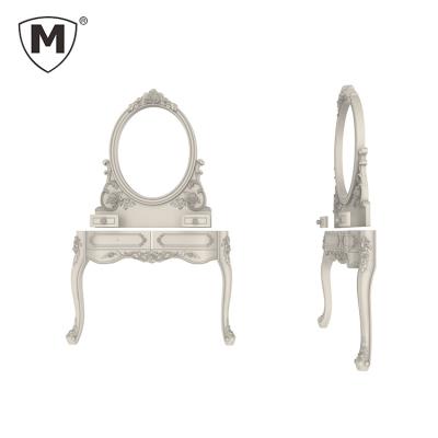 China Simple Antique Vanity Mirrored Dressing Table Designs Set Frame Waterproof for sale