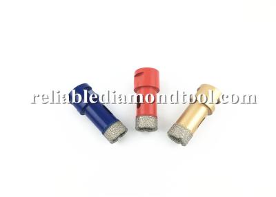 China #40/50 Brazed Diamond Core Drill Bit , colorized Diamond Hole Saw 1 Piece Round / Hexagon for sale