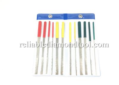 China 300 Grit Diamond Straight pith Diamond Needle File 50 mm Coating Length for sale