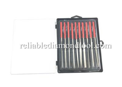 China 140 mm 10 PCS Diamond Needle File Set  For Hard Metals Coal Graphite for sale