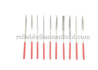 China 10 PCS Diamond Coated Needle File Set Titanium Jewelry Repair 7 Inch for sale