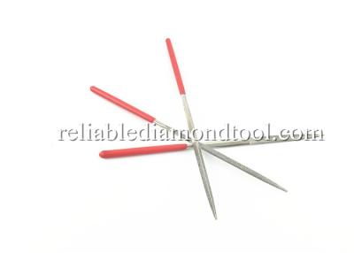 China Dipped PVC Handle Half Round Needle File Nickel Coating Wear Resistant 140×5 mm for sale