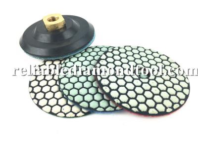 China 10 PCS 4 Inch Diamond Polishing Pads Dry With 1 PCS Backer Up Pad for sale