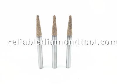 China Conical Porcelain Diamond Burr Bit / CNC Machine Diamond Engraving Bit for sale