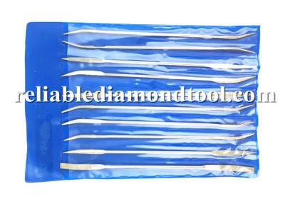 China Oval Double Side CR-V Steel Diamond Needle File PVC Handle 16/14 g.w/n.w HXEF013 for sale