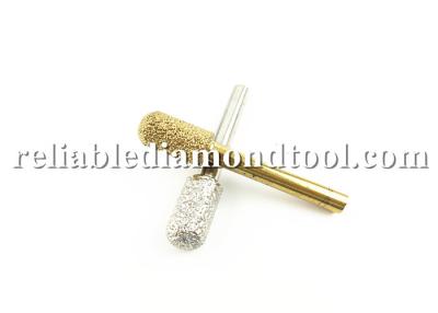 China Vacuum Brazed Electroplated Diamond Burr Bit Cylinder Ball Type for Porcelain for sale