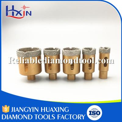 China Grit for 35#/40 M10 Brazed Diamond Core Drill Bit for Stone/Ceramic/Glass for sale