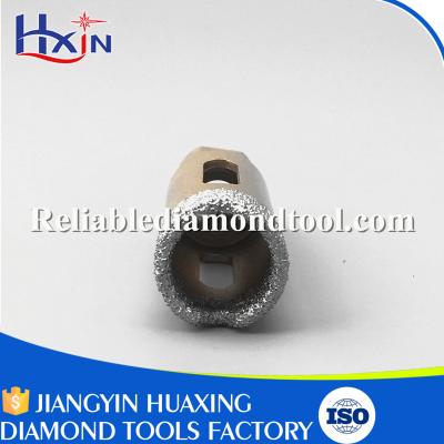 China Overall length for 60mm for Stone/Ceramic/Glass Golden Brazed Diamond Core Drill Bit for sale