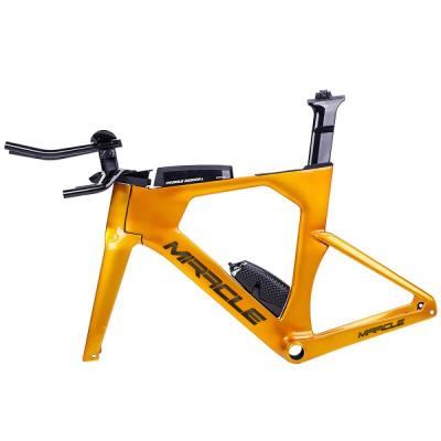 China High Quality Carbon Bicycle Frame , Full Carbon Fiber Triathlon Bike Frame T700 Carbon TT Bike for sale