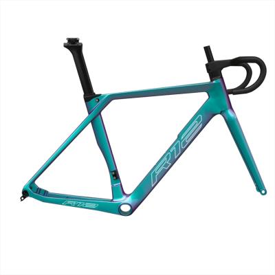 China Road Bikes Full Carbon Road Disc Brake Frameset High Quality Aerial Bike Frame Flat Frame Bike Disc Brake Road Mount For Road Bicycles for sale