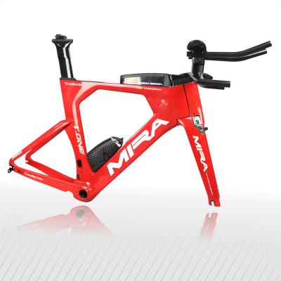 China 2020 Latest TT Bike MIRACLE Launch Triathlon Bike Carbon Frame BB386 Time Trial TT Bike/Bicycle Aerial View for sale