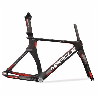 China New Track Bikes Miracle Design Carbon Fiber Frame, 700C Carbon Bicycle OVERHEAD Sight, Full Carbon T700 Track Frame for sale