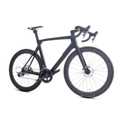 China Full carbon fiber carbon disc road bike, all inner complete cables 12*142mm disc brake road bicycle frame for sale