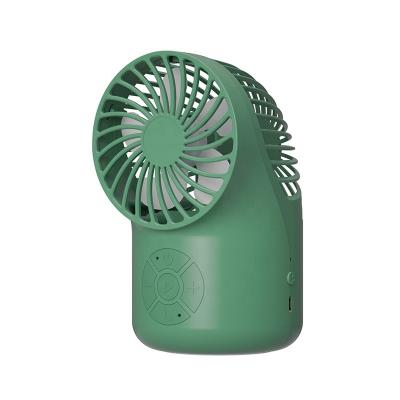 China Radio 2021 Creative New Product F8 BT Summer Mini Fan Wireless Speaker 2 in 1 Usb Fan Desktop Speaker for sale