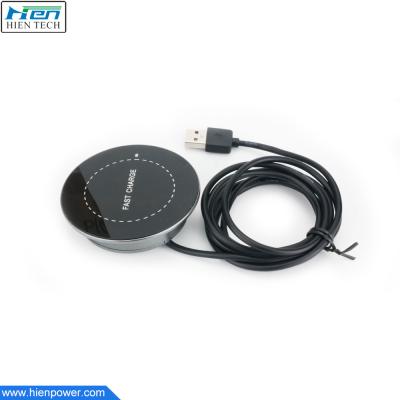 China Qi Good Quality Wireless Charger Insert Mobile Phone Furniture Charger Table for sale