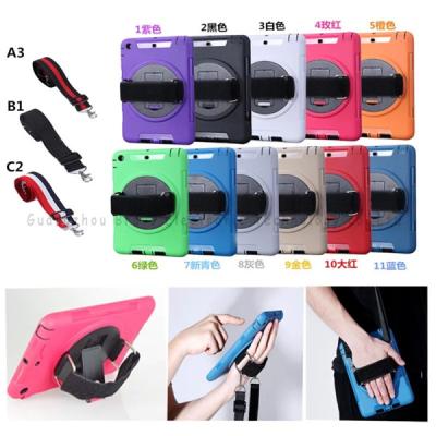 China Plastic sleeves for iPad mini,with hand strap and support holder,PC,impact&splash resistant case for sale