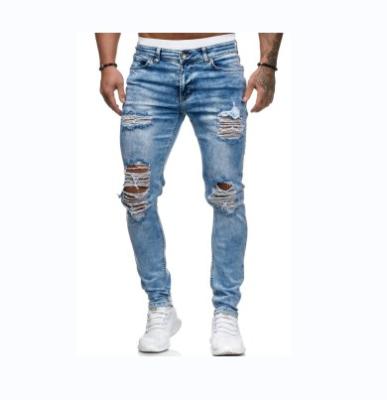 China Celana viable Pria ripped rim baggy jeans for stylish men for sale