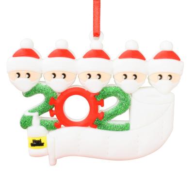 China 2021 Hot Selling Personalized Christamas Home Decoration Survivor Family Hanging Unique Living Room Resin Christmas Decoration Pendant Ornaments Decor for sale