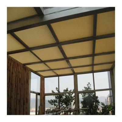 中国 Semi-shading (40%-70%) Solarium Tent Aluminum Skylight Skylight Electric Manual Glass Retractable Window 販売のため