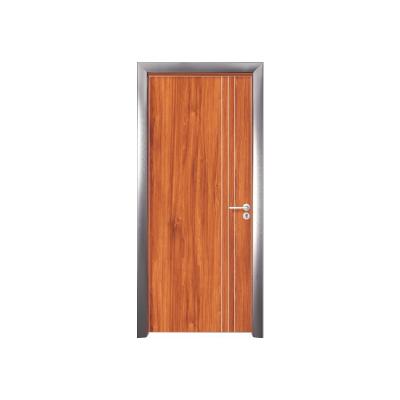 China Modern simple aluminum frame sound insulation aluminum door eco-friendly door home office cover wooden door with custom made stainless steel frame for sale