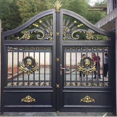 中国 Modern factory custom aluminum alloy electric gate can be used for villa courtyard wall yard gate 販売のため