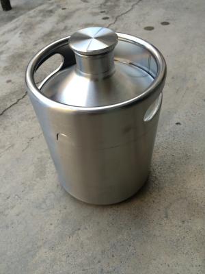 China stainless steel 2L mini beer keg growler for bar, restaurant , hotel table use. with tap, coupler for sale