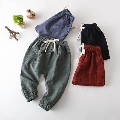 China 2018 Sustainable Baby Boy Girl Cotton Pants Children's Clothing Gaiters Cotton Slacks Trousers for sale