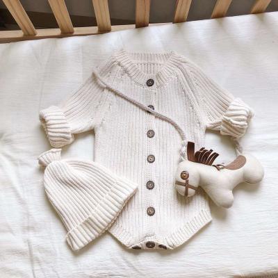 China Casual Baby Onesie Infants and Toddler Fashion New Knitted Romper Autumn Winter Babies Long Sleeve Knitted Romper for sale