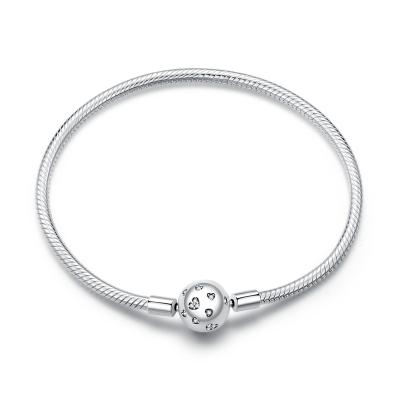 China New fashion 100 men's and women's simple silver matching bracelet CLASSIC SCB188 heart bracelet S925 for sale