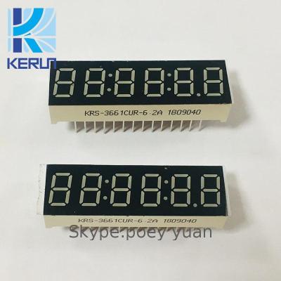 China Led Clock Display 7 Segment Display 0.36 Inch 6 Digit Led Digital Pendulum for sale