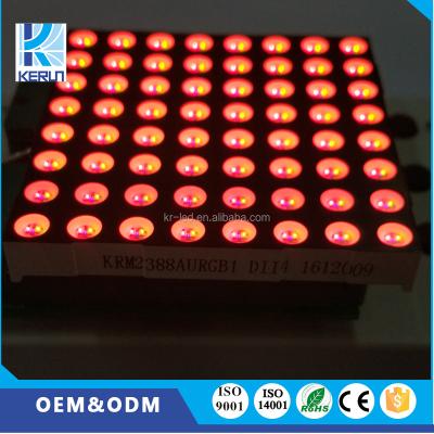 China Indoor Semi-outdoor RGB 8X8 Dot Array 60x60mm Size Led Dot Matrix Display For Bus Taximeter Display for sale