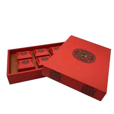 China Recycled Materials Customized Mid-Autumn Festival Top And Bottom Packaging Mooncake Gift Box for sale