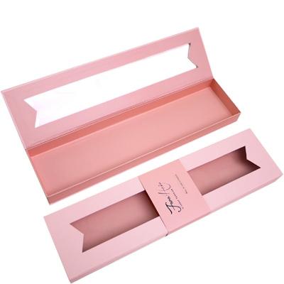 China Manufacturer Custom Luxury Pink Handmade Wholesale Book Shaped Hair Extension Packaging Box for sale