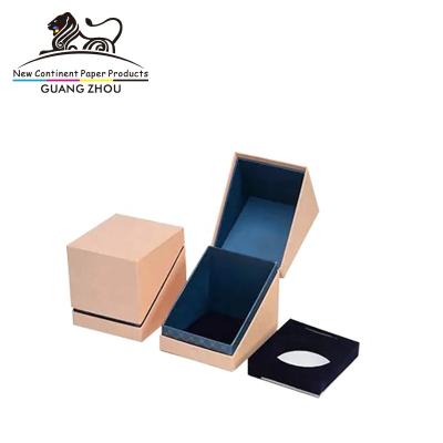 China Handmade Custom Logo Black Cardboard Luxury Watch Box for sale