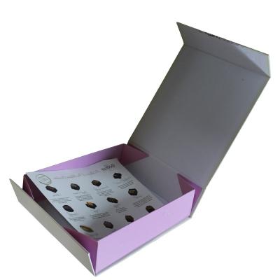 China Customized Biodegradable Fancy Chocolate Collapsible Gift Box Truffle Packaging Foldable Box for sale