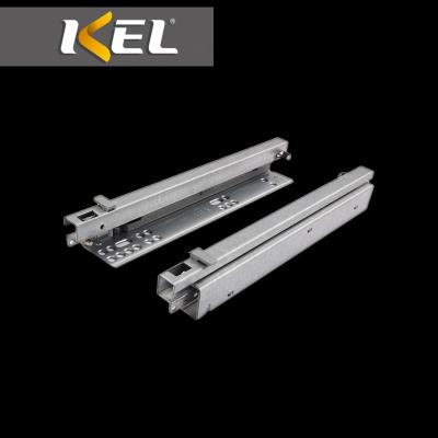 China Modern Heavy Duty Telescopic Rail Soft Narrow Hidden Ball Bearing Undermount Drawer Slides Runner for sale