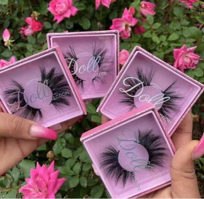 China Natural soft premium lashes3d tapered mink lashes wholesale luxury seller vegan 3d strip eyelashes 25mm 30mm with custom pink wick case for sale